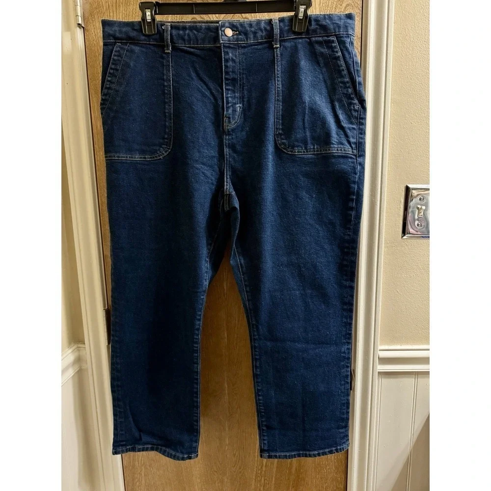 Boden Jeans Utility Flare Size US 20 Dark Wash High Rise Denim Quality EUC T0768